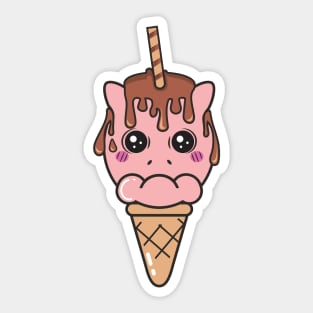 Unicorn ice cream Sticker